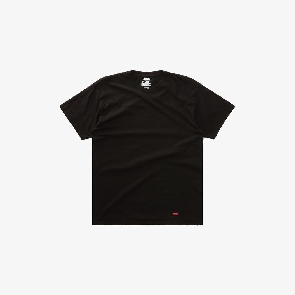 Supreme X Hanes Black T-Shirt (Essential) 🖤🔥